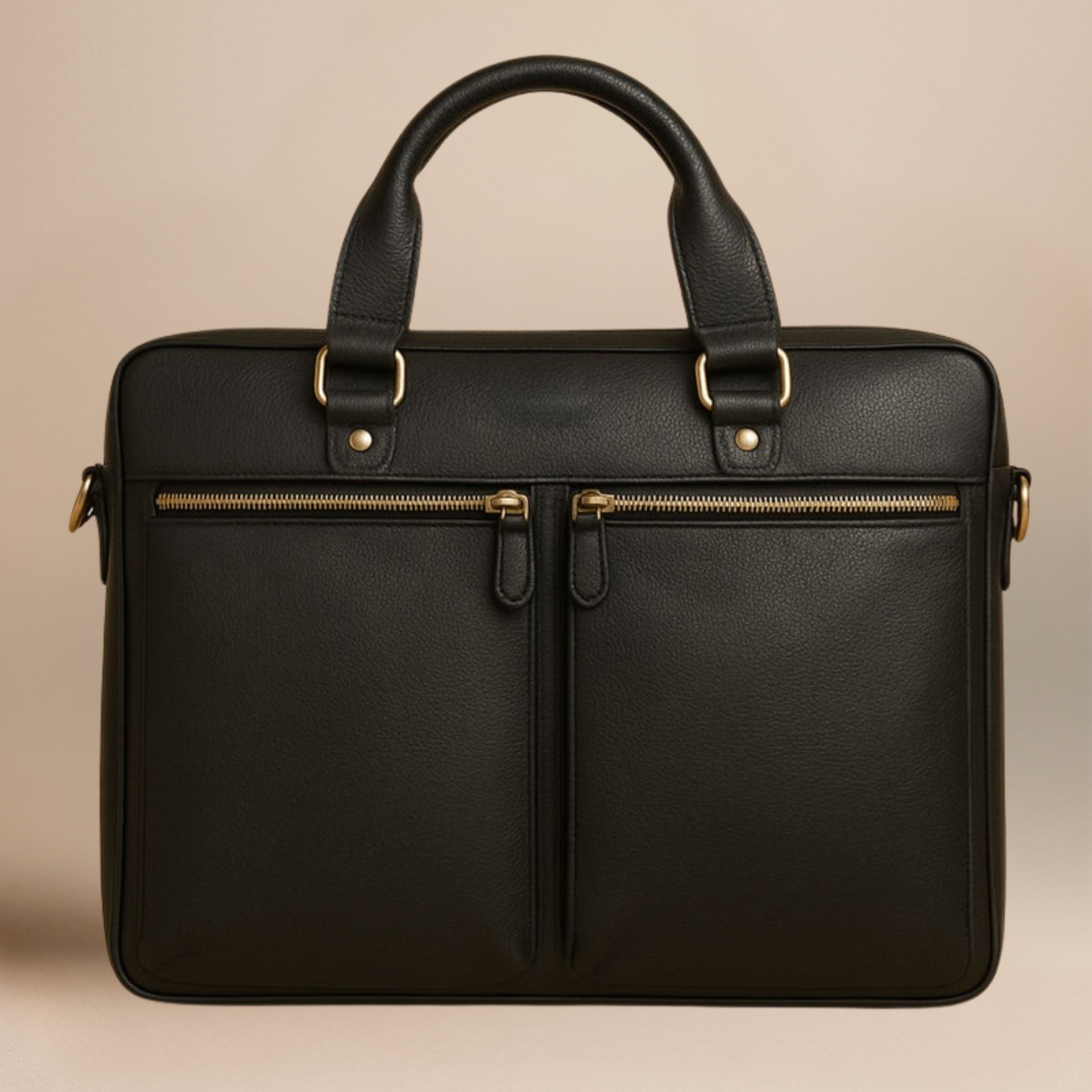 kinnoti LAPTOP BAGS black Nappa Leather Laptop Bag