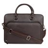 kinnoti LAPTOP BAGS Brown Half Side Zipper Vegan Leather Laptop Bag