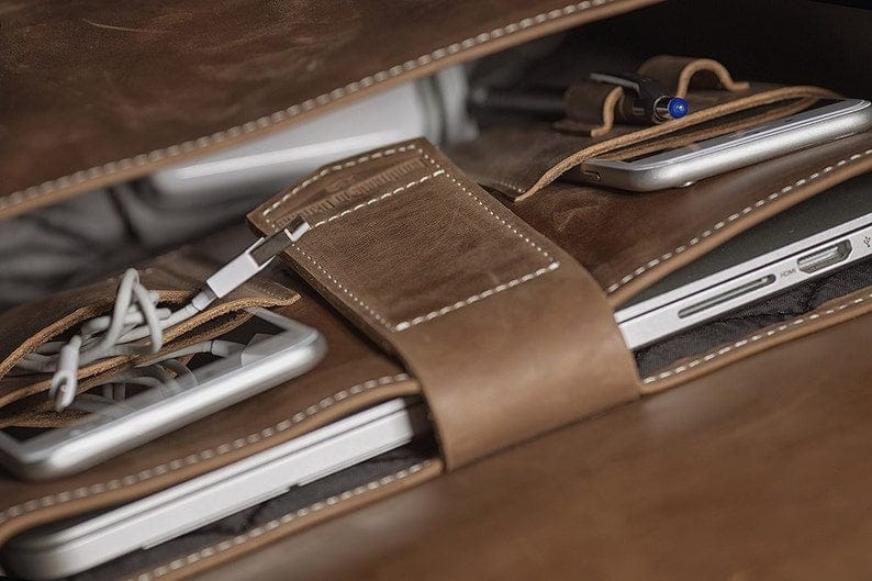 kinnoti LAPTOP BAGS Brown Leather Backpack