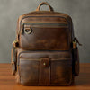 kinnoti LAPTOP BAGS Dark Brown Leather Backpack
