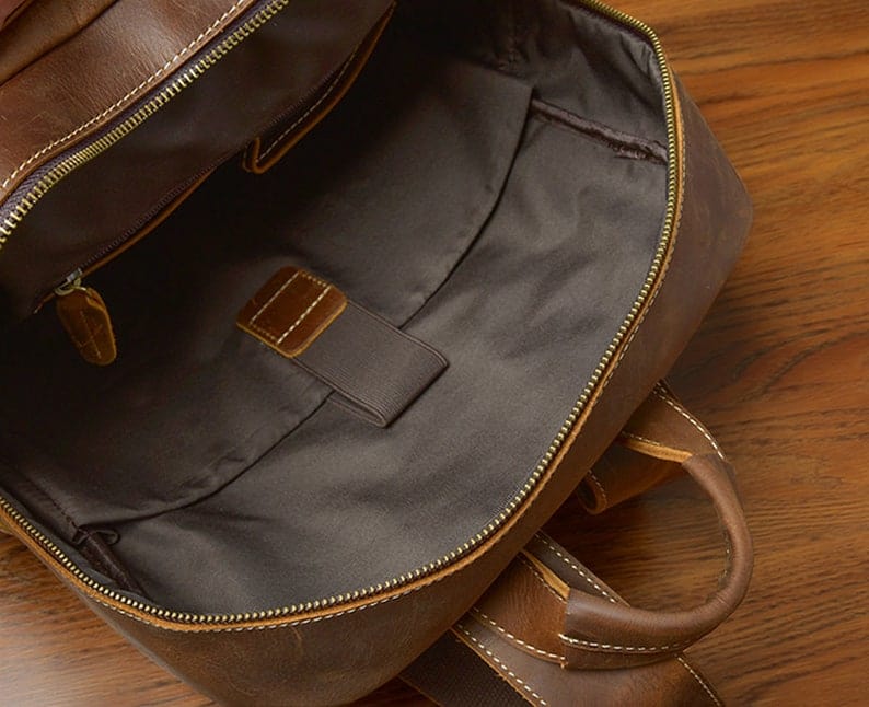 kinnoti LAPTOP BAGS Dark Brown Leather Backpack