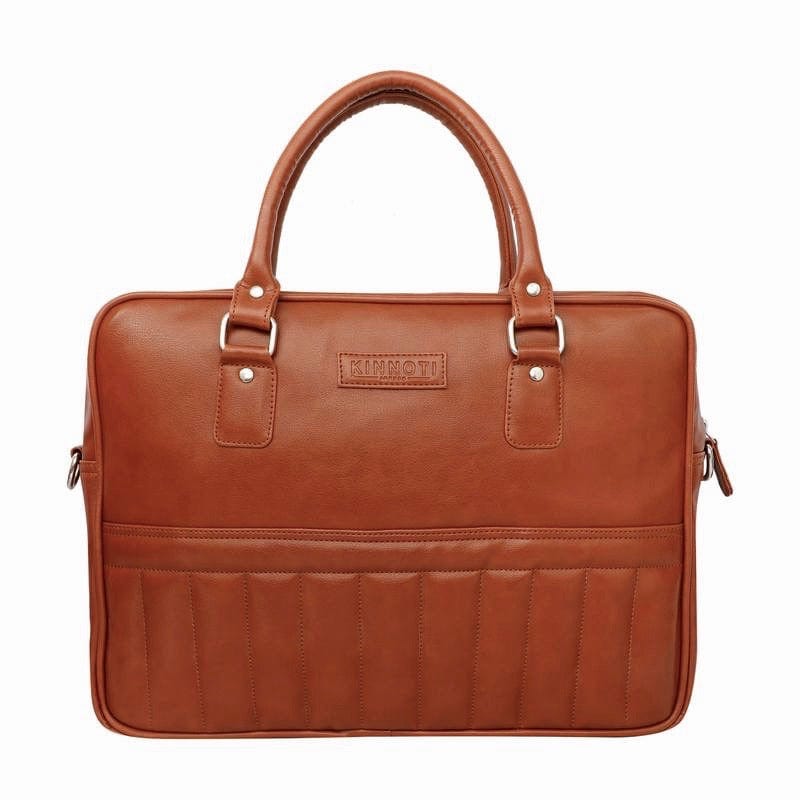 Branded Brown Vegan Leather Laptop Bag 50 Off At Kinnoti