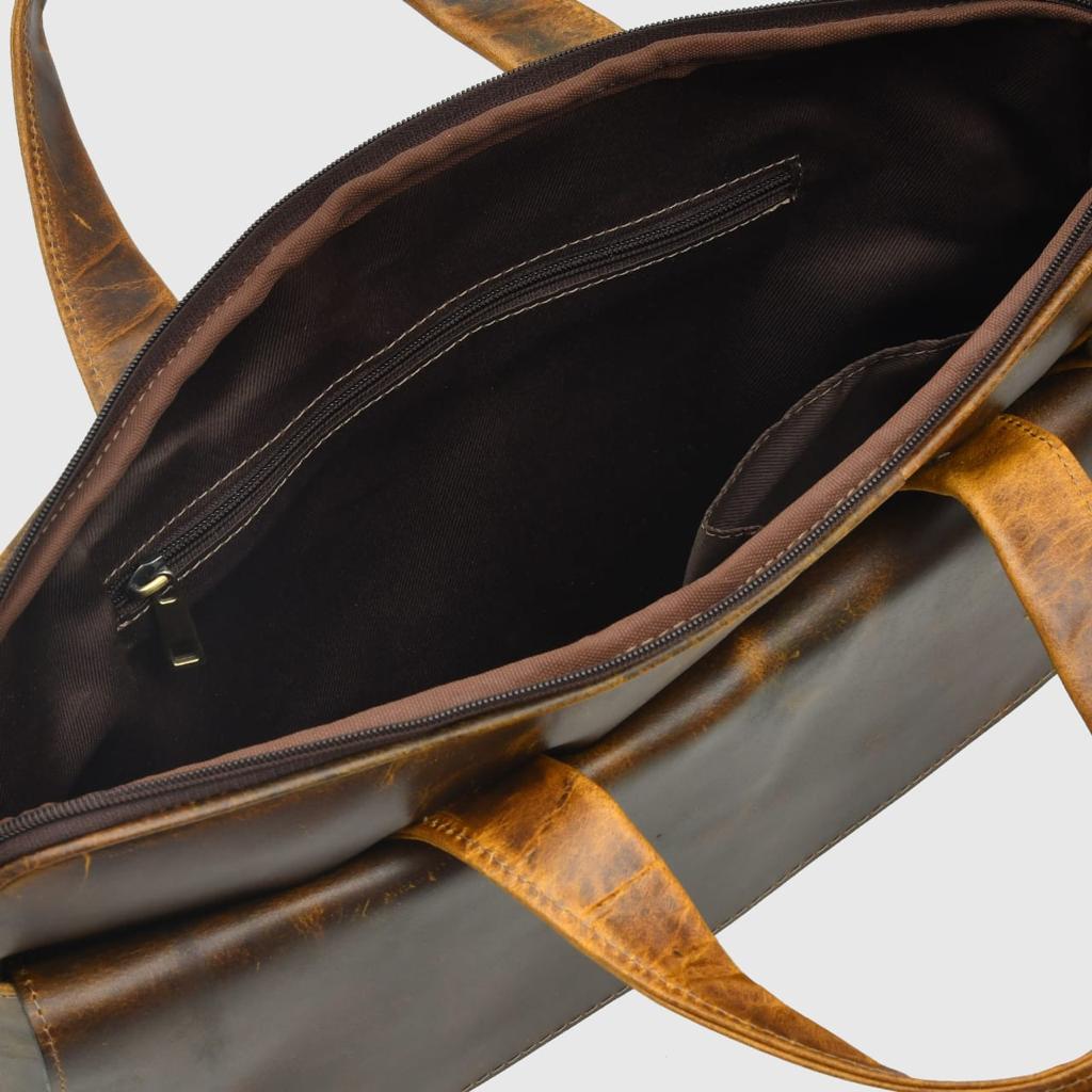 Kinnoti LAPTOP BAGS Genuine Leather Executive Briefcase Luxury Laptop Bag