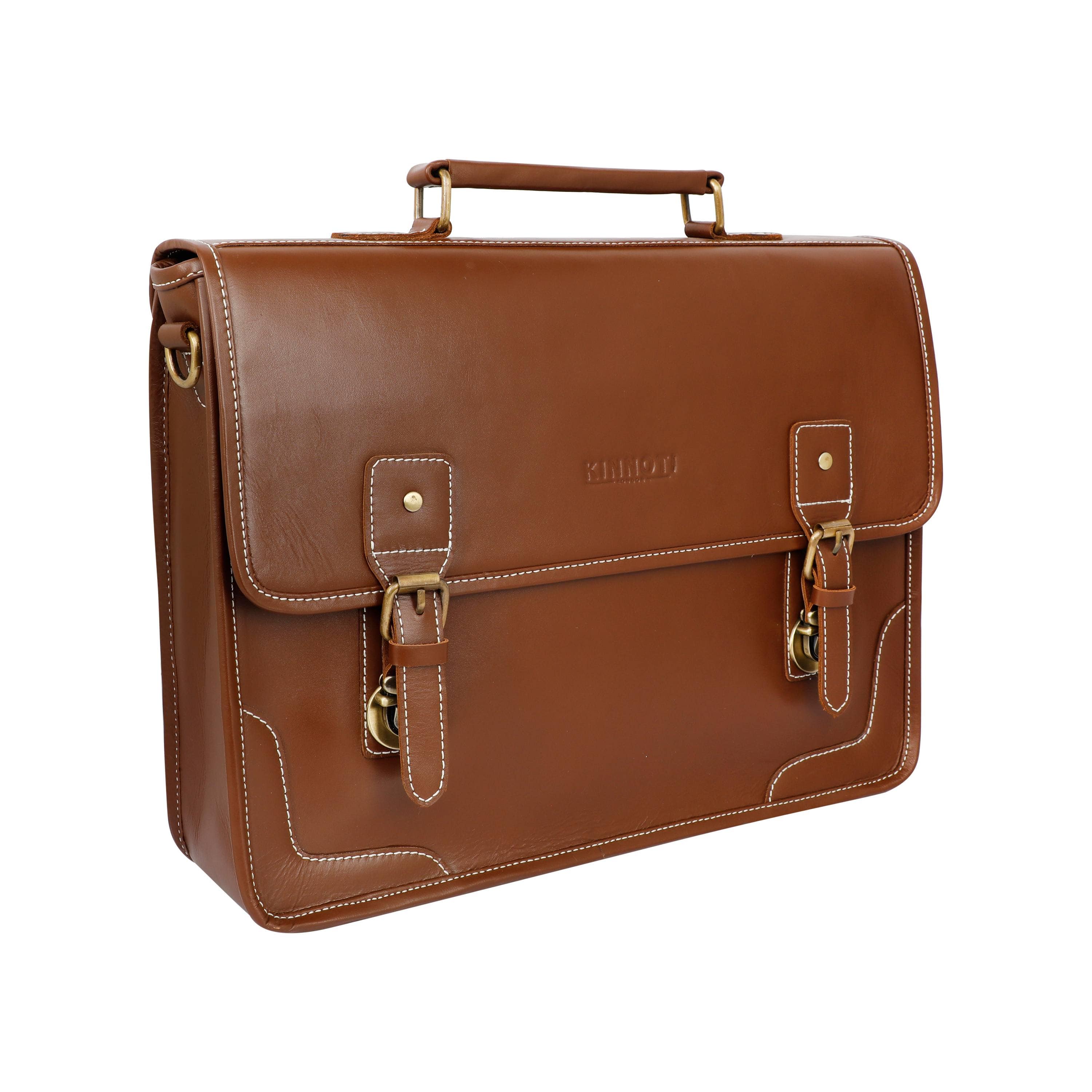 kinnoti LAPTOP BAGS Genuine Leather Laptop Bag