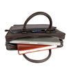 Load image into Gallery viewer, kinnoti LAPTOP BAGS Half Side Zipper Vegan Leather Laptop Bag