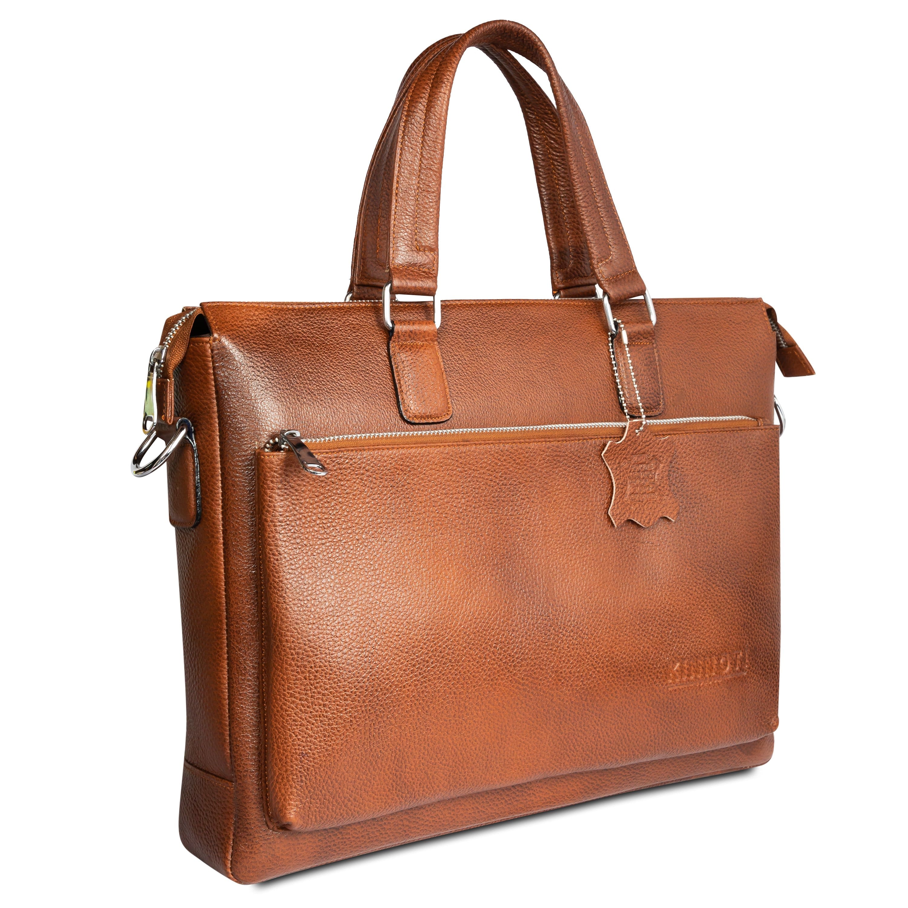 kinnoti LAPTOP BAGS Men Solid Genuine Leather Laptop Bag