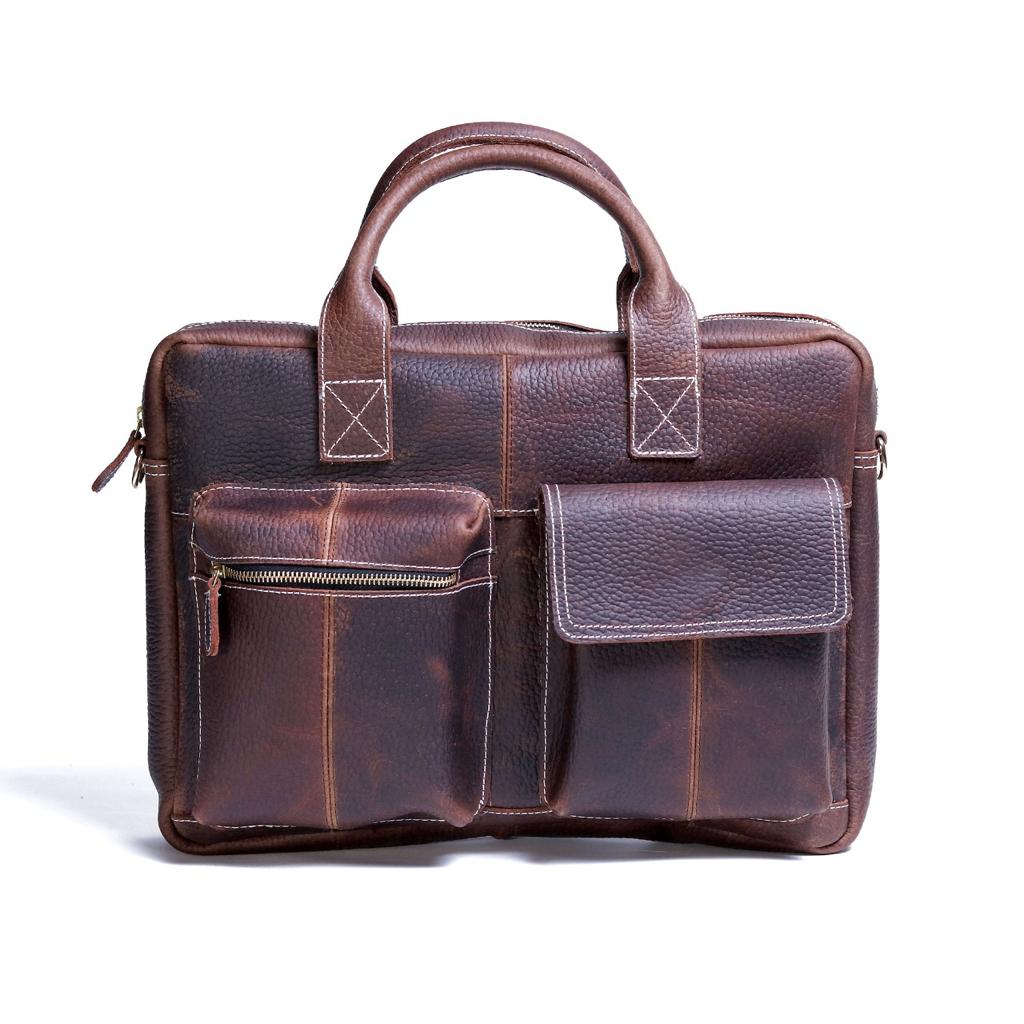kinnoti LAPTOP BAGS Oilbony Leather Laptop Bag