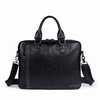 kinnoti LAPTOP BAGS Side Zipper Vegan Leather black Laptop Bag