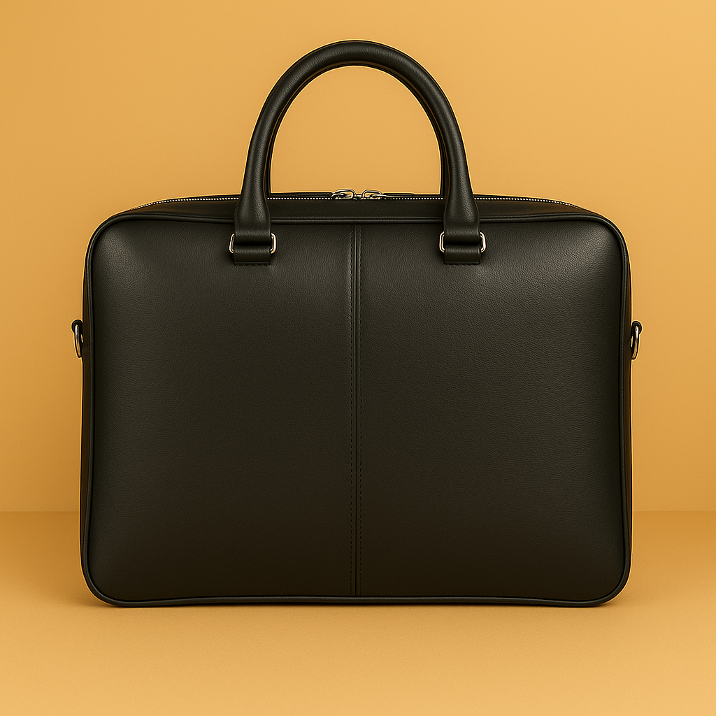 KINNOTI LAPTOP BAGS Solid Matte Black Laptop Bag