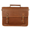 kinnoti LAPTOP BAGS Tan Genuine Leather Laptop Bag