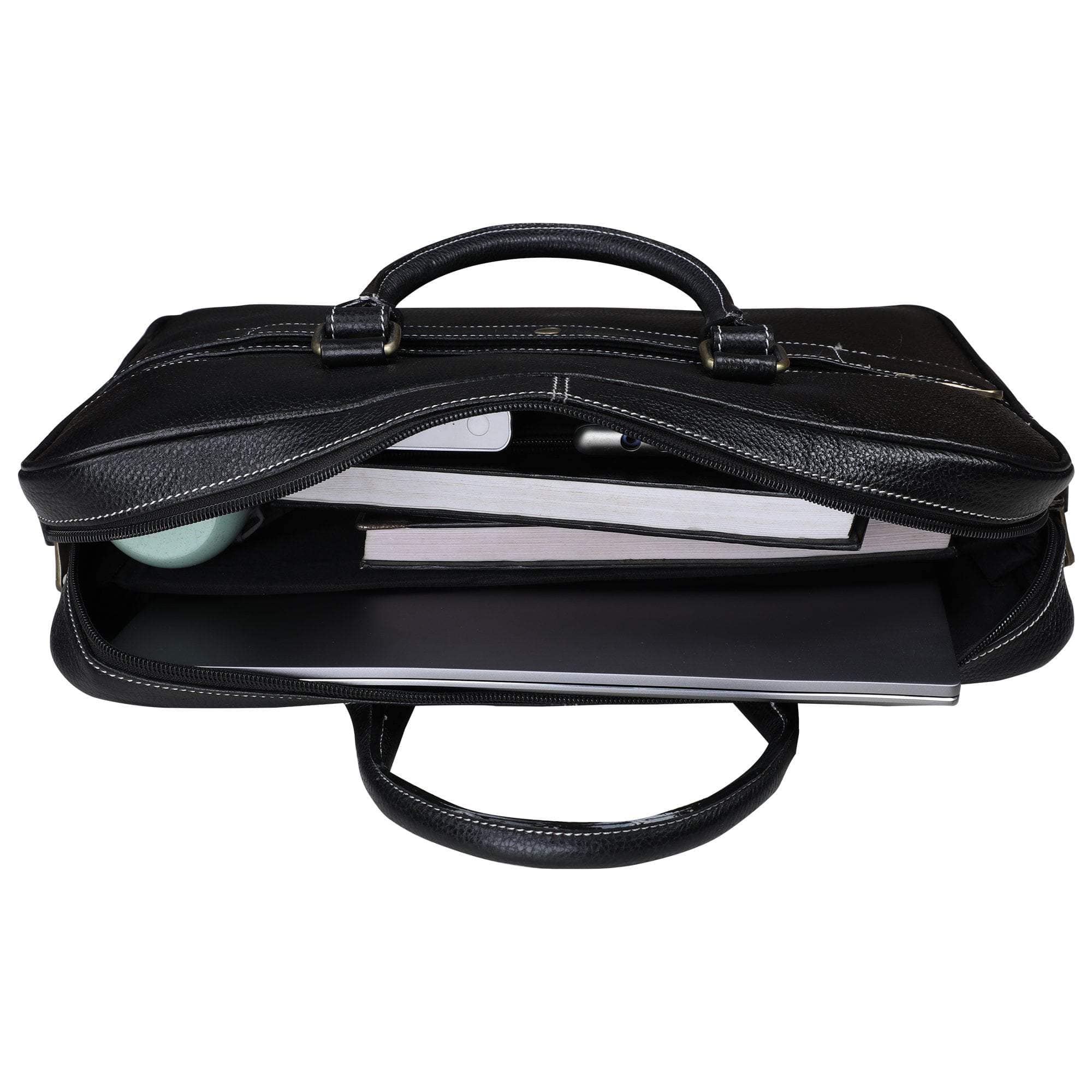 KINNOTI LAPTOP BAGS Unisex Genuine Leather Laptop Bag