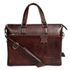 Load image into Gallery viewer, kinnoti LAPTOP BAGS Wine-Brown Men Solid Genuine Leather Laptop Bag