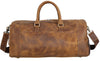 Load image into Gallery viewer, Kinnoti Large Genuine Tan Leather Travel Duffle Bag