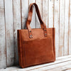 Load image into Gallery viewer, kinnoti Leather Tote Bag Dusty Brown Leather Tote Bag
