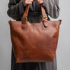 kinnoti Leather Tote Bag Minimal Leather Tote Bag