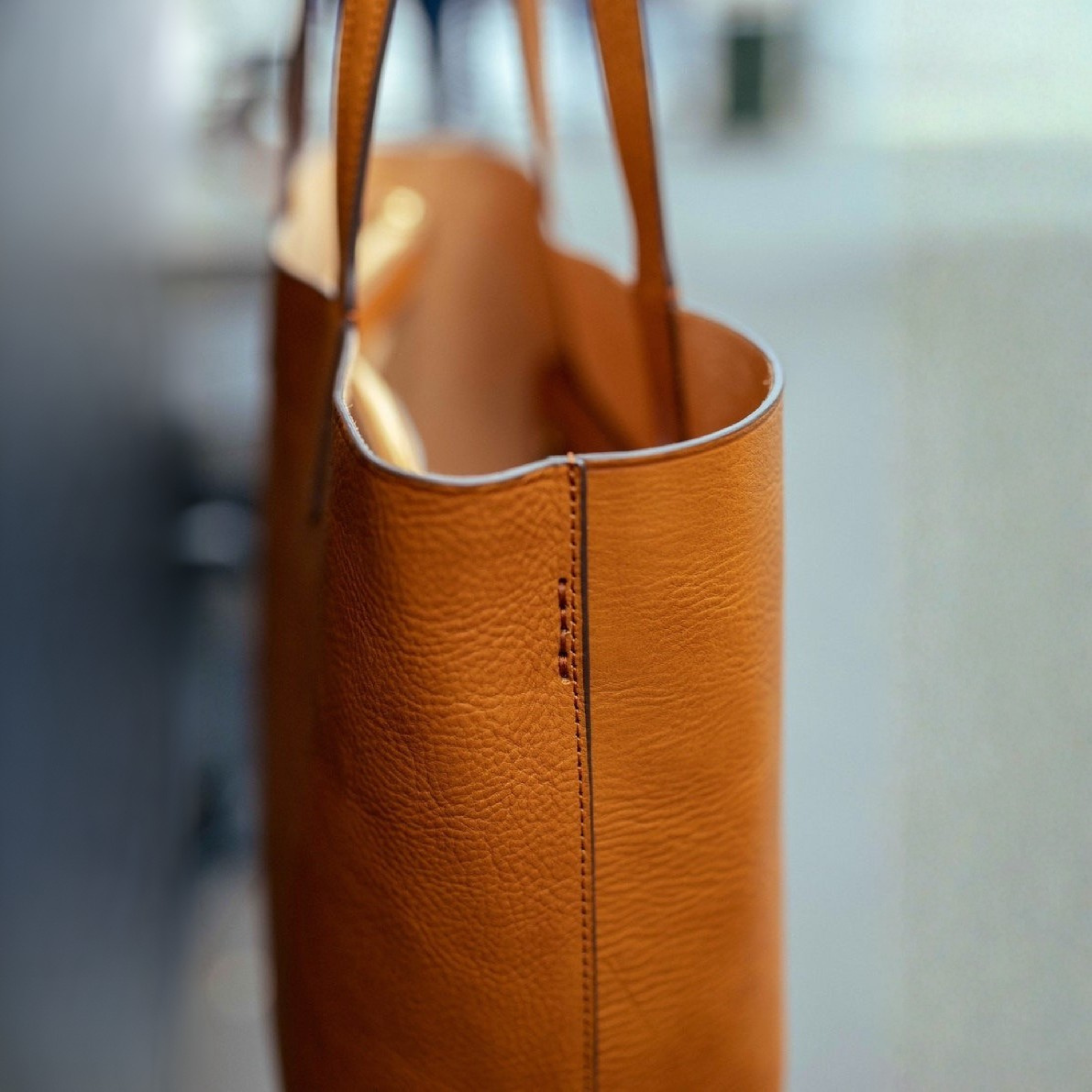 Kinnoti Leather Tote Bag Tan Leather Tote Bag
