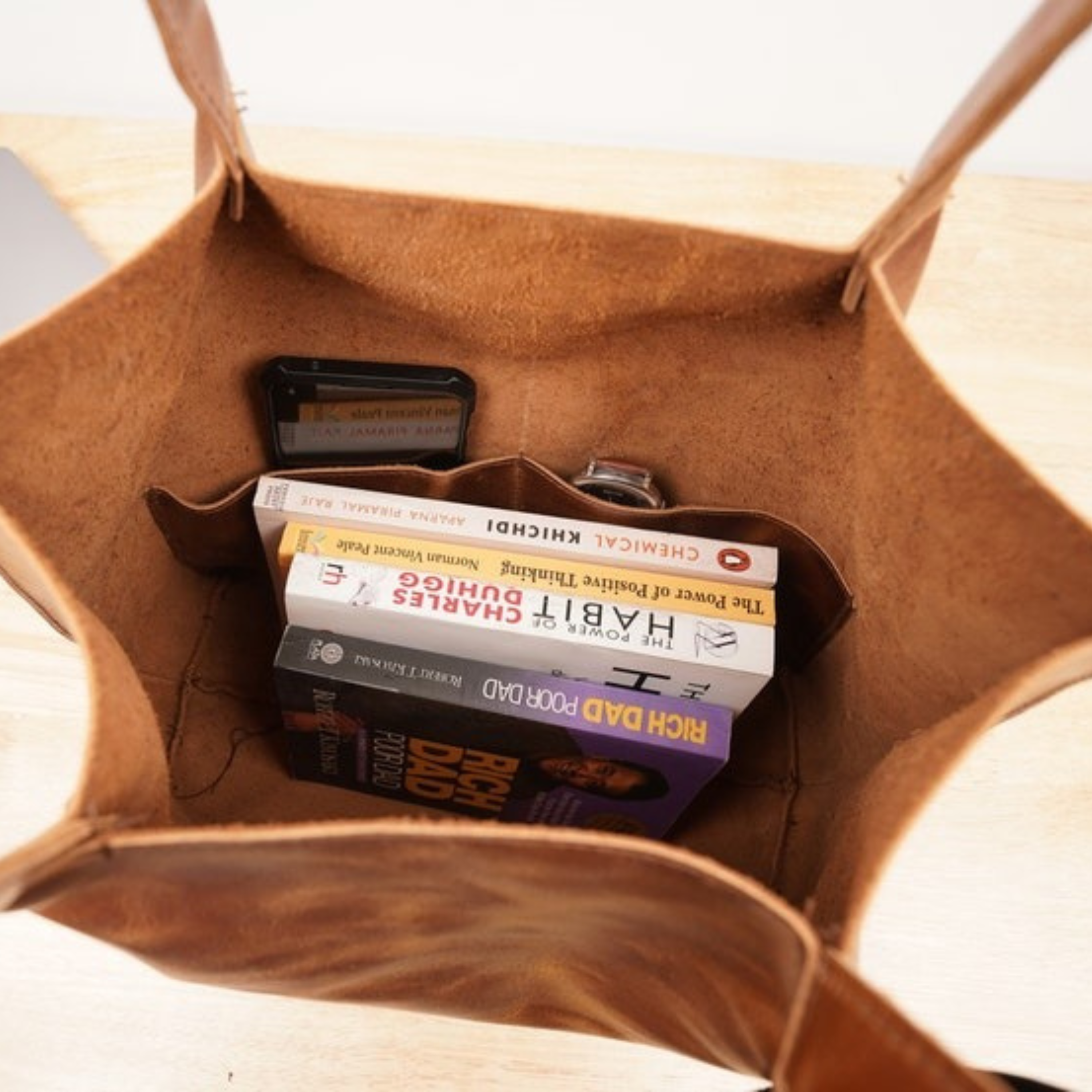 Kinnoti Leather Tote Bag VT LEATHER TOTE FOR WOMEN