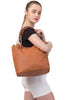 Load image into Gallery viewer, kinnoti Light Brown Chain Tote Bag