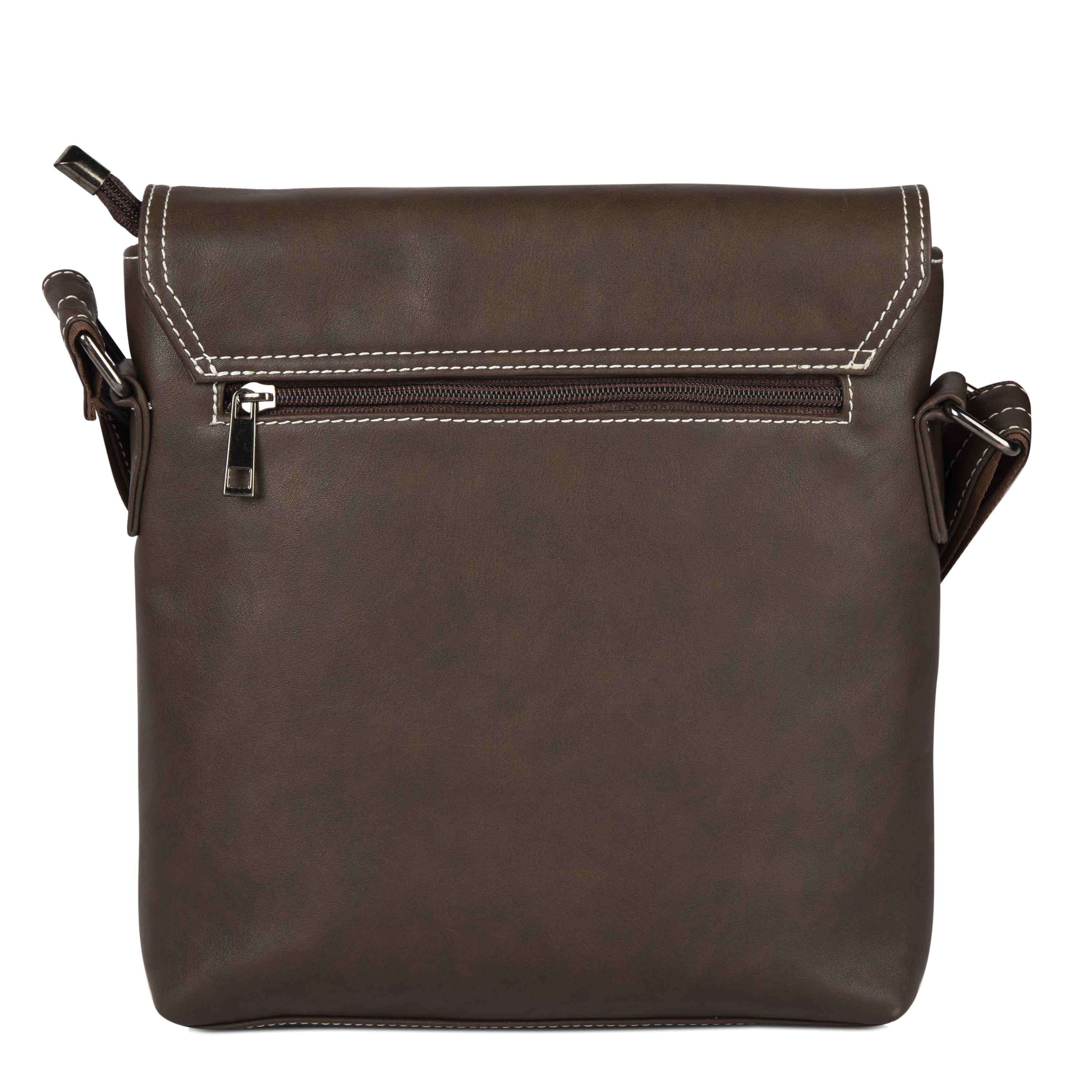 kinnoti Matte Brown Vegan Leather Messenger Bag