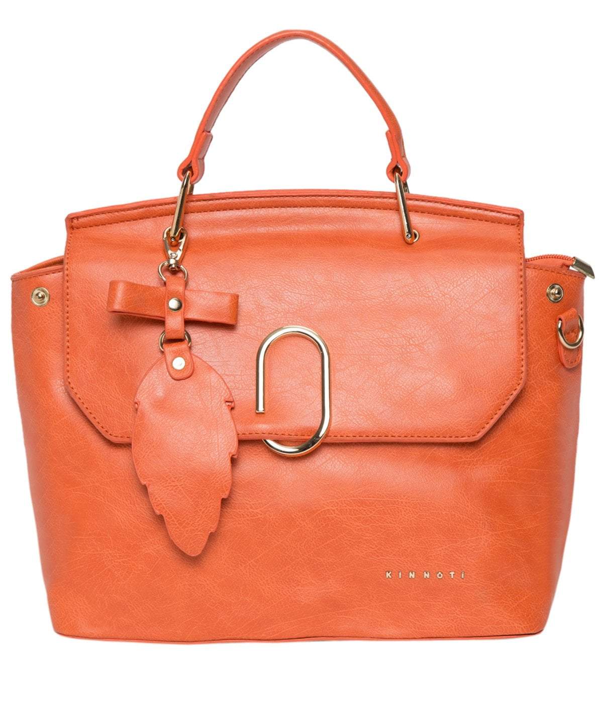 kinnoti Orange Color Satchel Bag