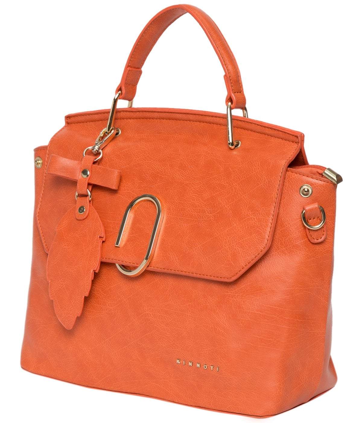 kinnoti Orange Color Satchel Bag
