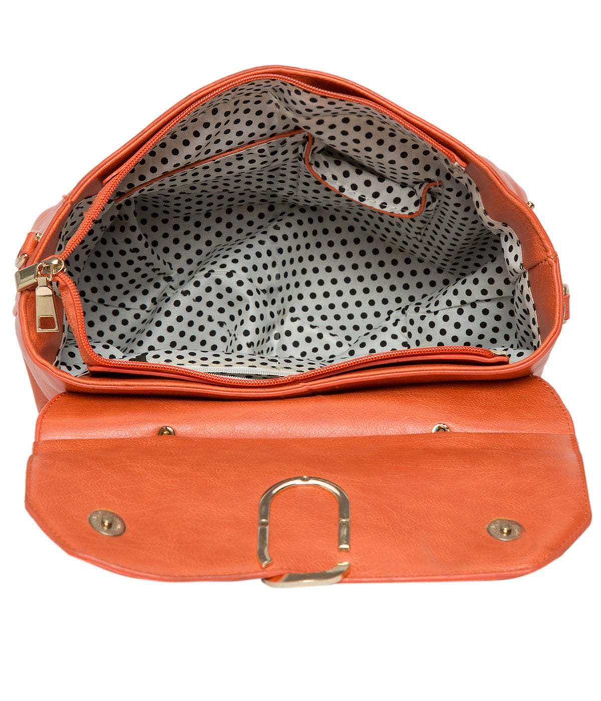 kinnoti Orange Color Satchel Bag