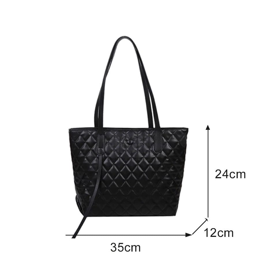kinnoti Quilted Vegan Leather Tote Bag