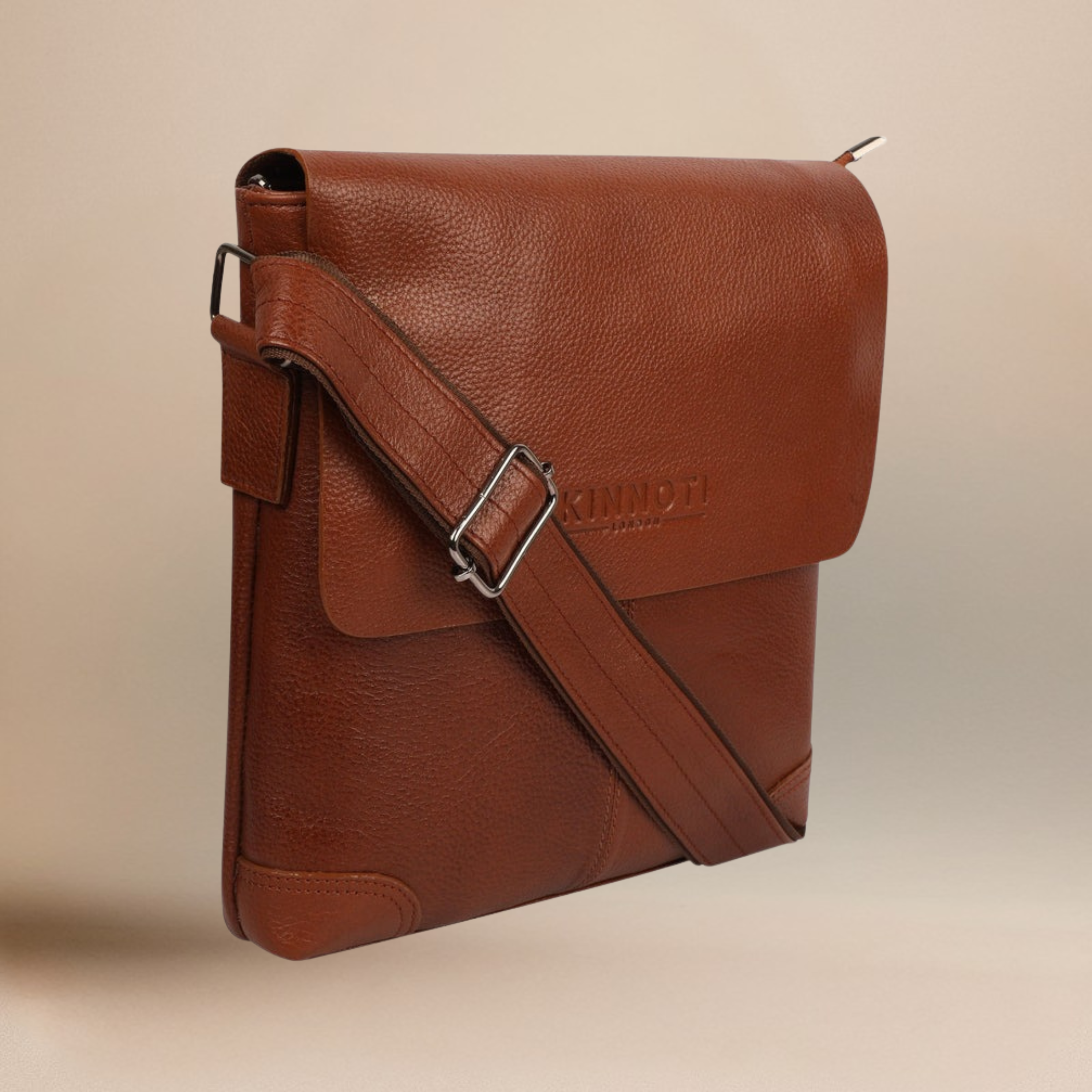Rich Brown Genuine Leather Messenger Bag