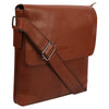 Load image into Gallery viewer, kinnoti Rich Brown Genuine Leather Messenger Bag