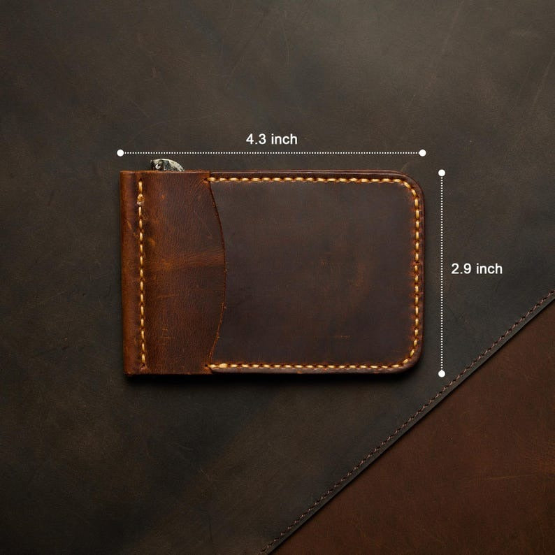 Kinnoti Slim Leather Money Clipper