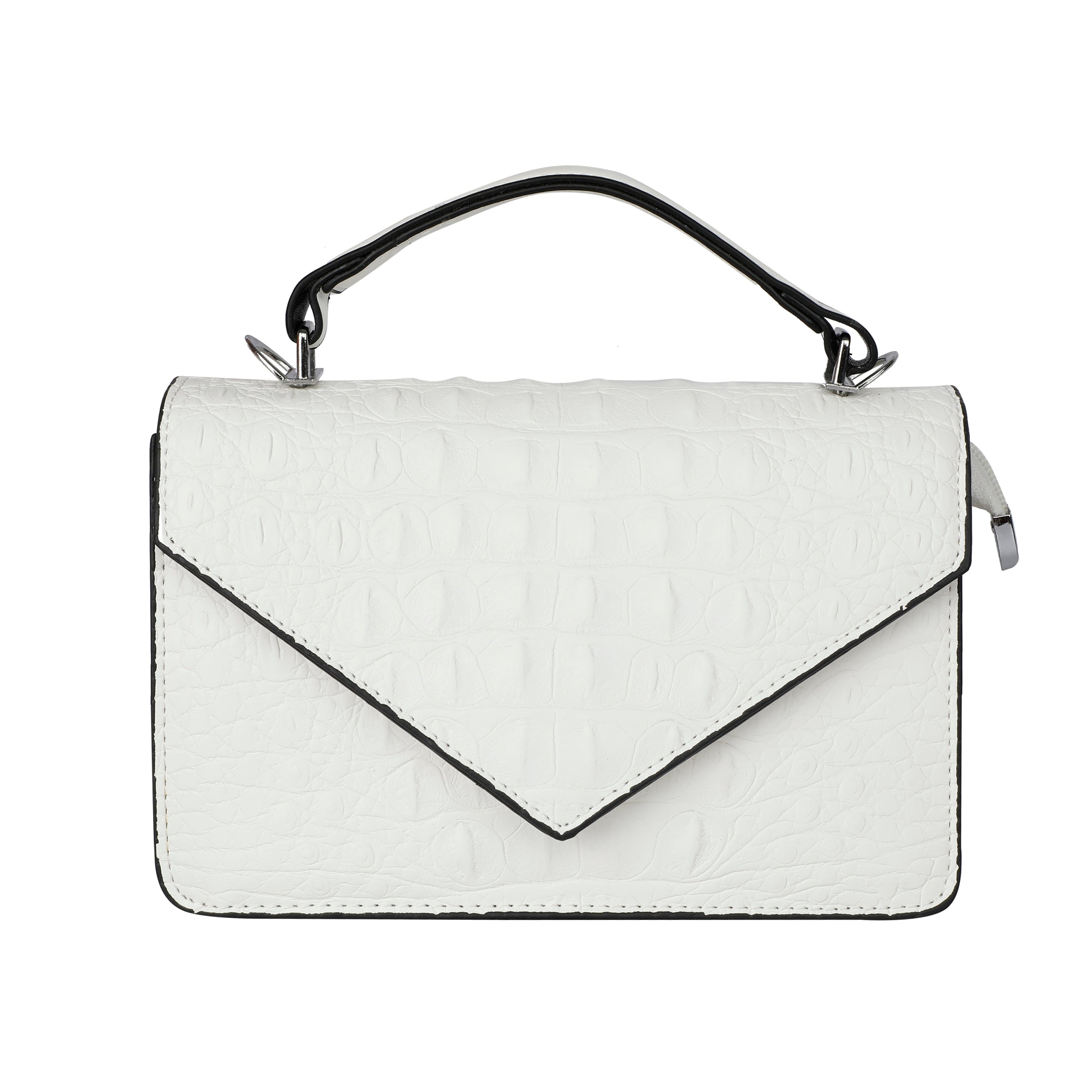 Kinnoti Sling bag White Latest Croco Style Bag