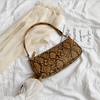 Load image into Gallery viewer, kinnoti Snake-Brown Snake Print Shoulder Bag
