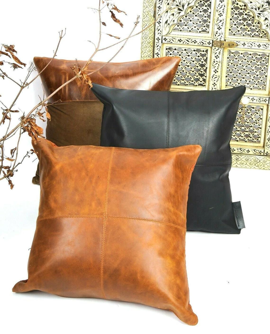 kinnoti Tan cushion cover