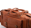 Load image into Gallery viewer, kinnoti Tan Leather Duffle Bag