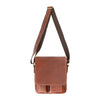 kinnoti Tan Leather Medium Messenger Bag