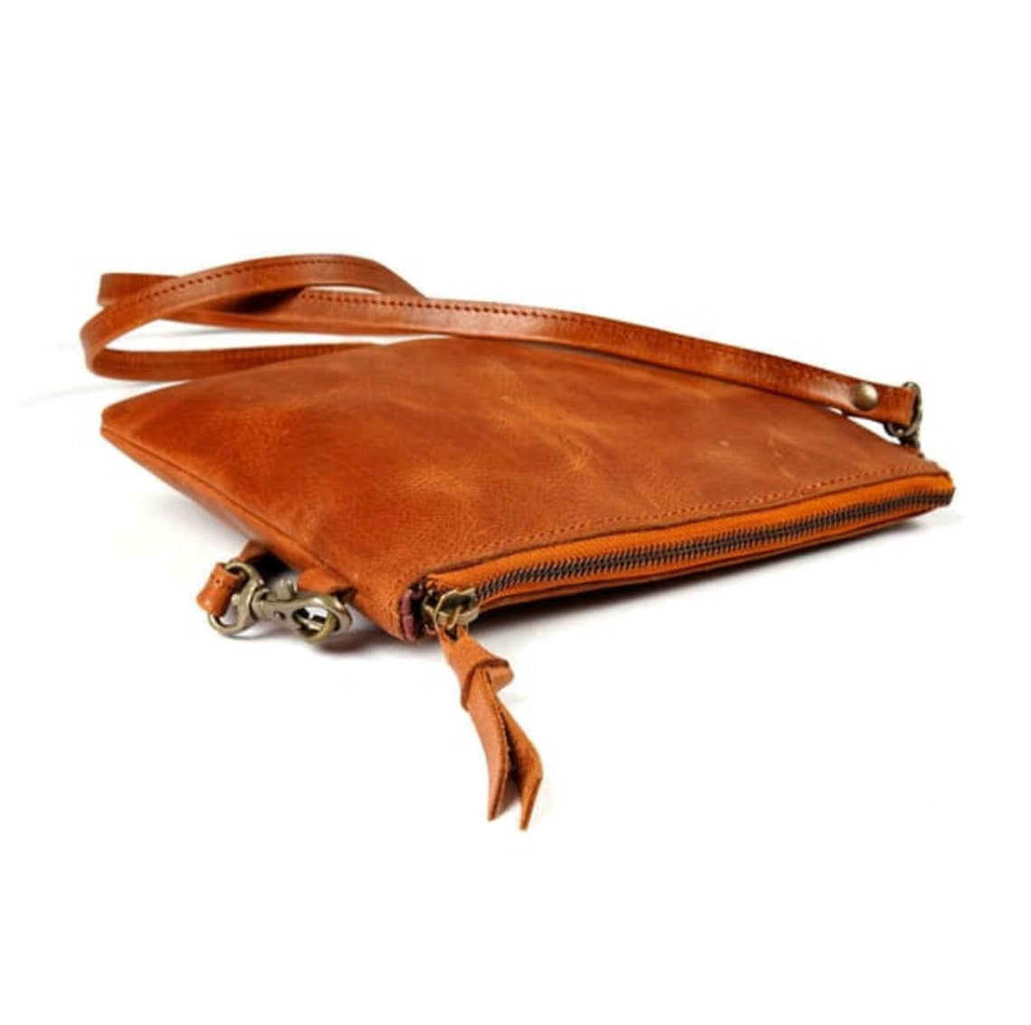 Kinnoti Tan Leather Sling Bag