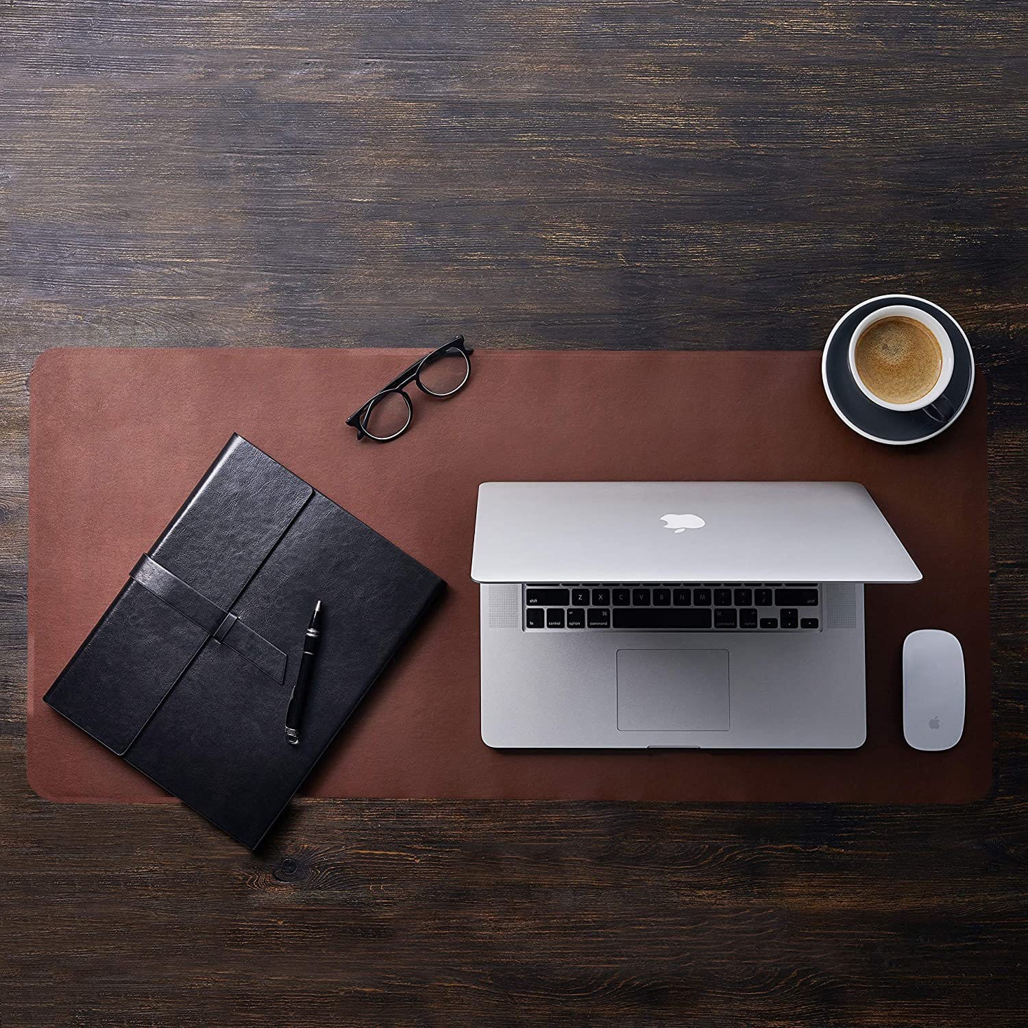 kinnoti Vegan Leather Brown Desk-mat