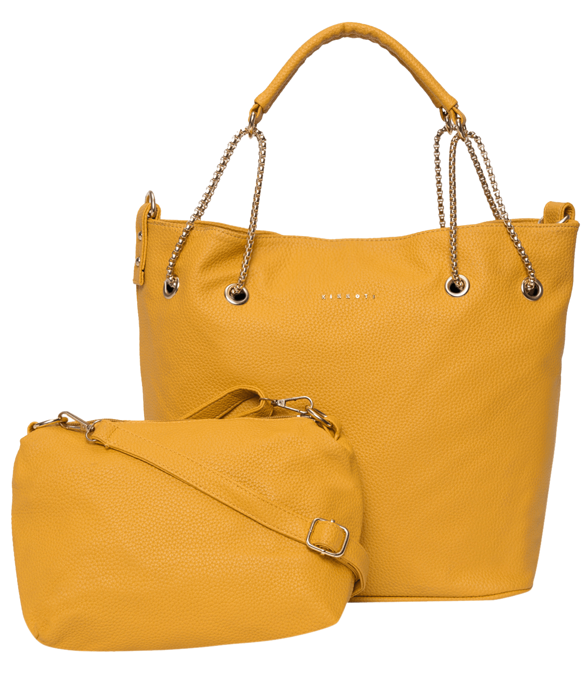 kinnoti Vegan Tote Bag Yellow Chain Tote Bag
