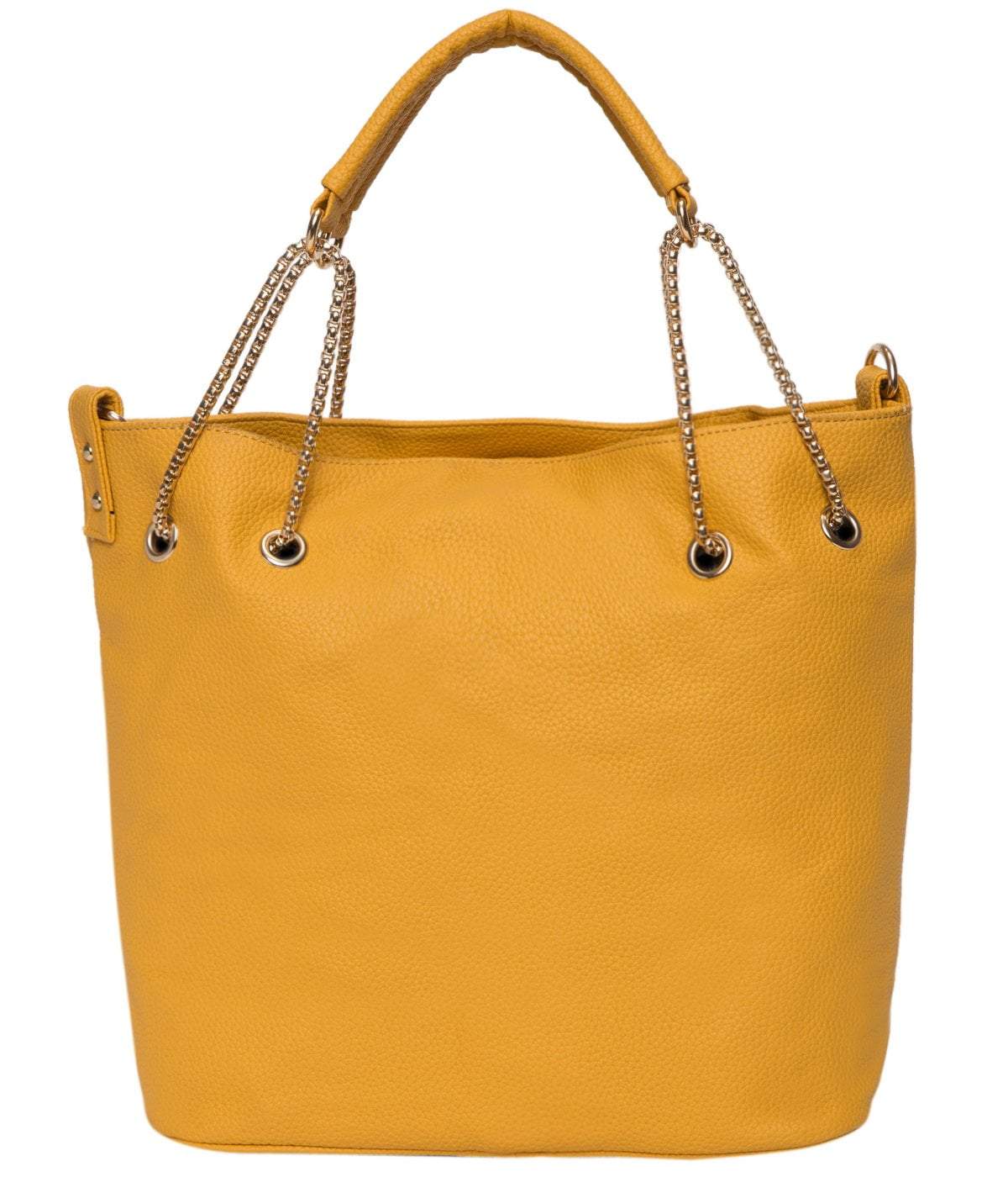 kinnoti Vegan Tote Bag Yellow Chain Tote Bag