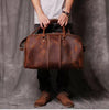 Load image into Gallery viewer, Kinnoti Vinatge Brown Genuine Leather Travel Duffle Bag