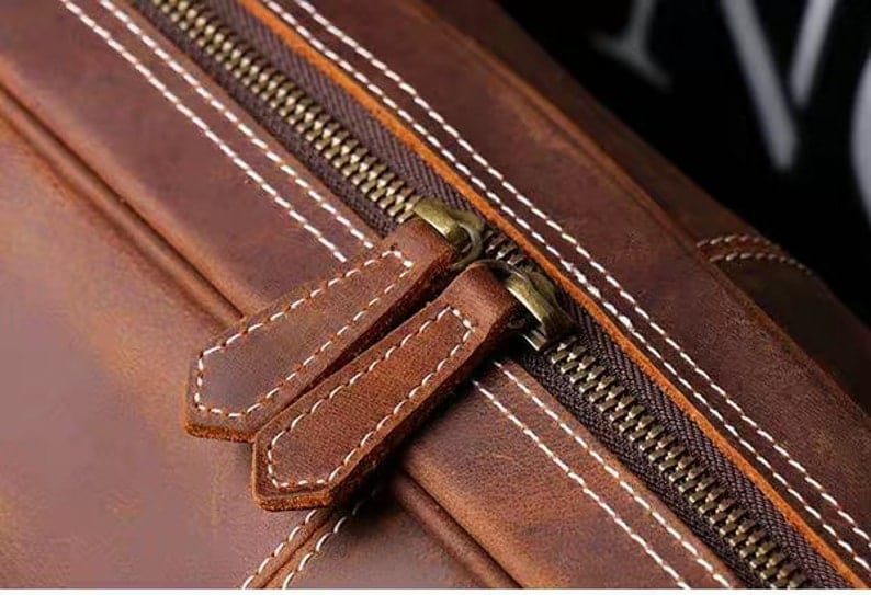 Kinnoti Vinatge Brown Genuine Leather Travel Duffle Bag