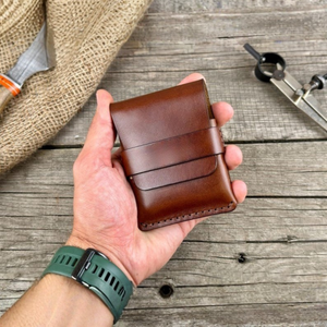 Kinnoti Wallet Brown Slim Leather Wallet - Minimalist Card Holder