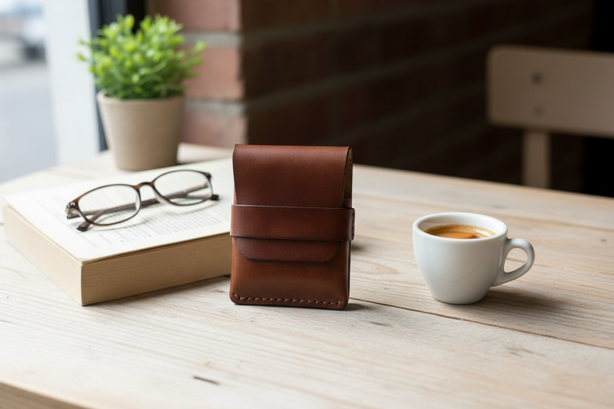 Kinnoti Wallet Slim Leather Wallet - Minimalist Card Holder