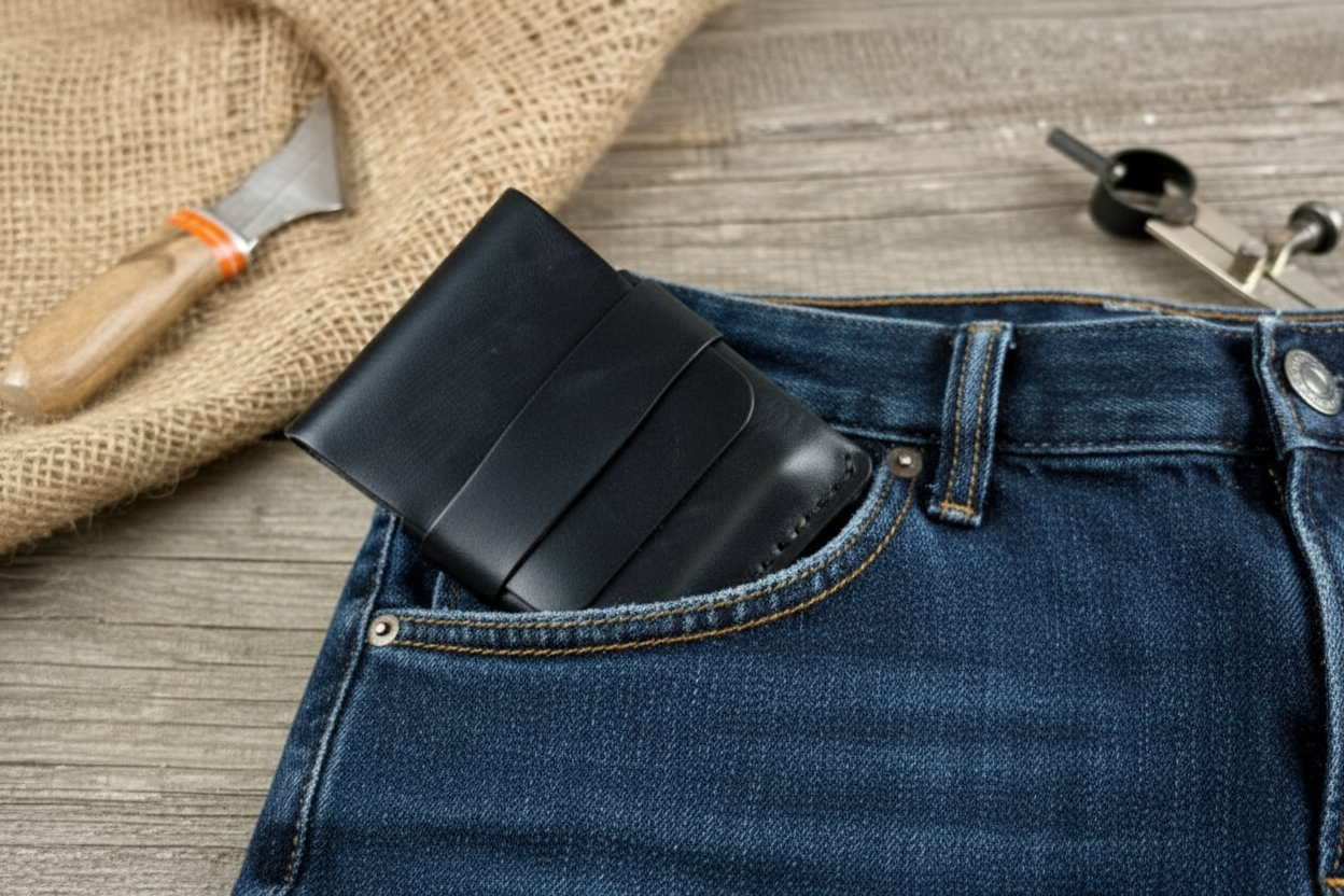 Kinnoti Wallet Slim Leather Wallet - Minimalist Card Holder