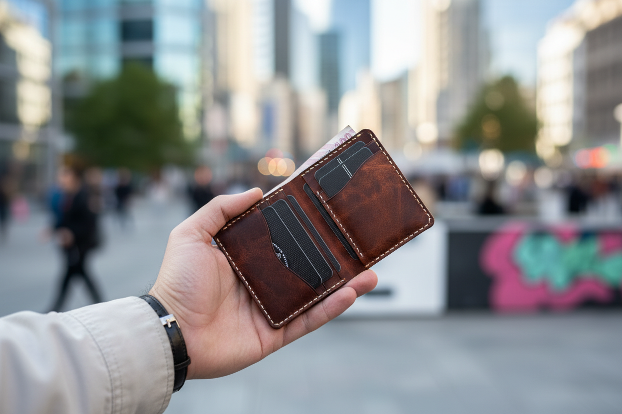 Kinnoti wallet Slim Leather Wallet - Minimalist Card & Money Holder