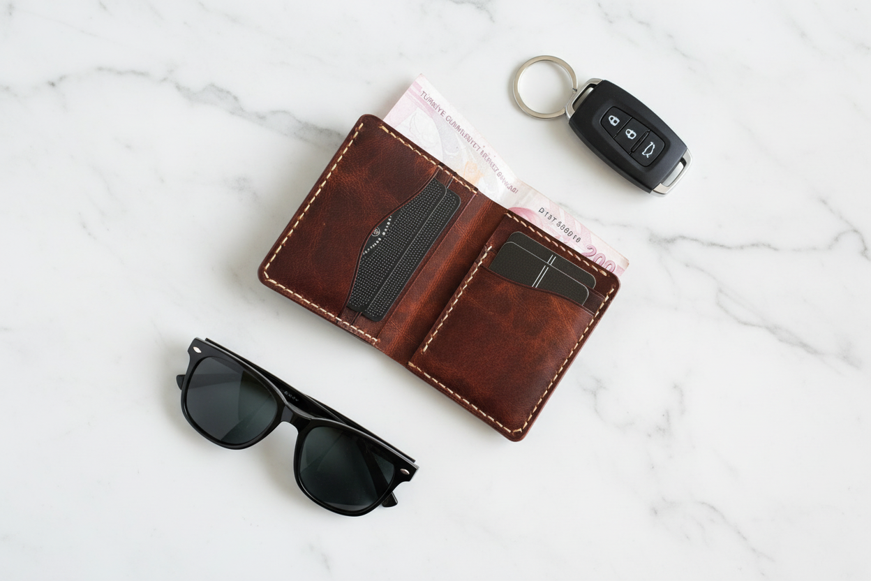 Kinnoti wallet Slim Leather Wallet - Minimalist Card & Money Holder