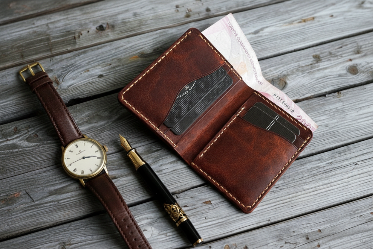 Kinnoti wallet Slim Leather Wallet - Minimalist Card & Money Holder