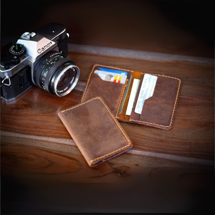 Kinnoti Wallet Tan Slim Leather Wallet