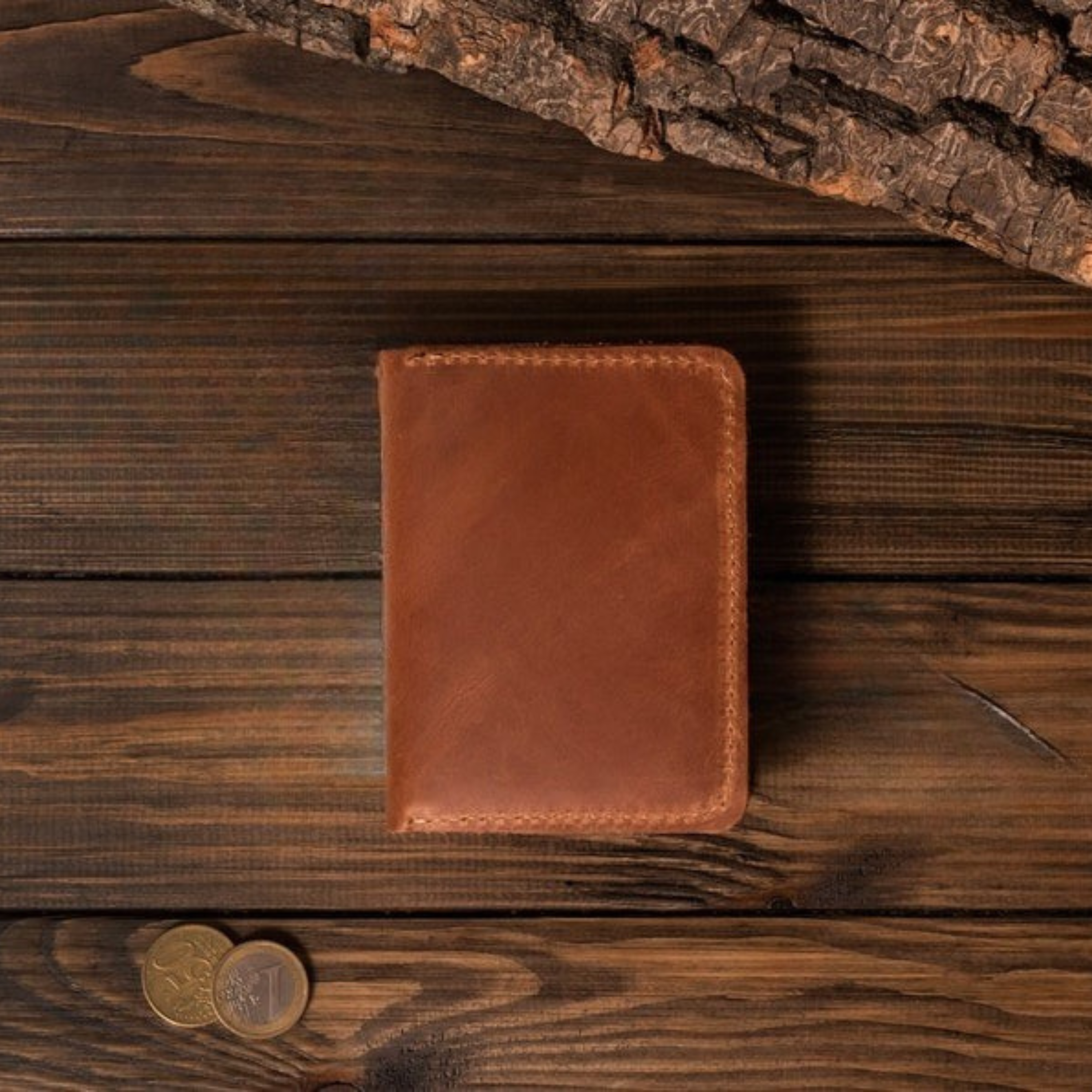Kinnoti wallet Tan Slim Leather Wallet