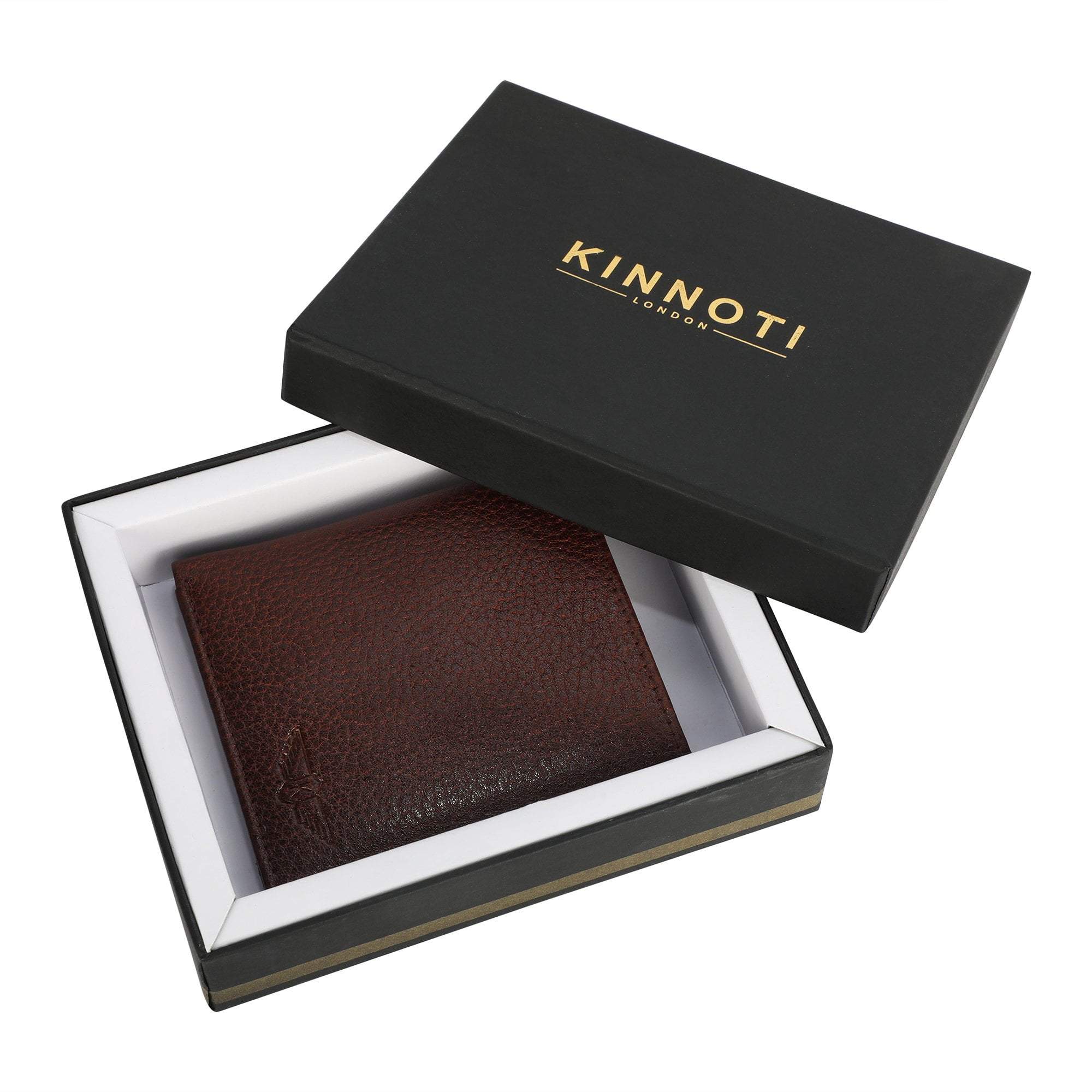 kinnoti Wallets 100% Genuine Leather Wallet (Brown)